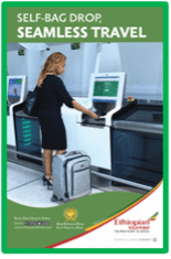 Ethiopian Airlines self-bag drop branding
